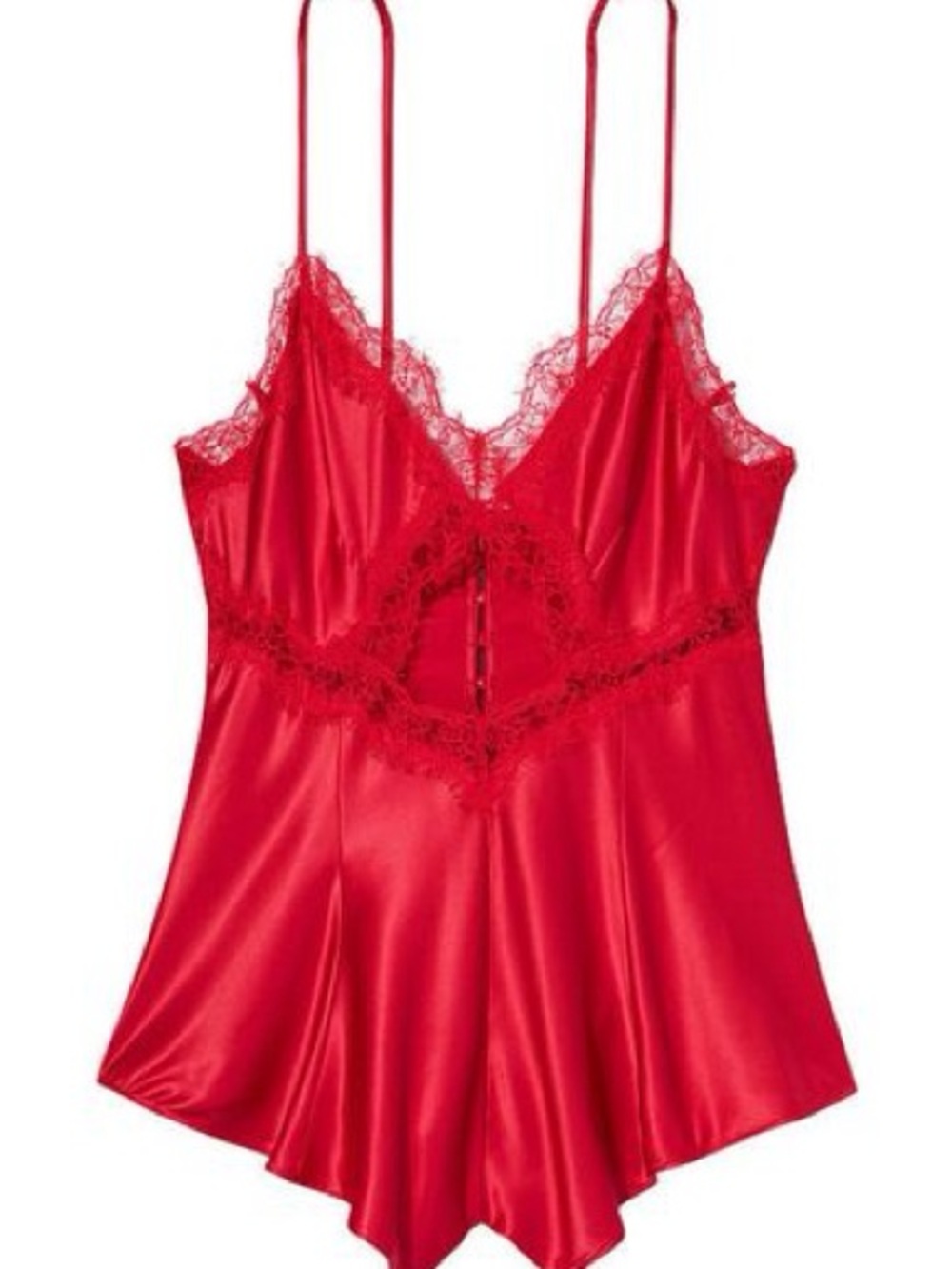 Victoria's Secret Satin & Lace Cutout Romper / Teddy